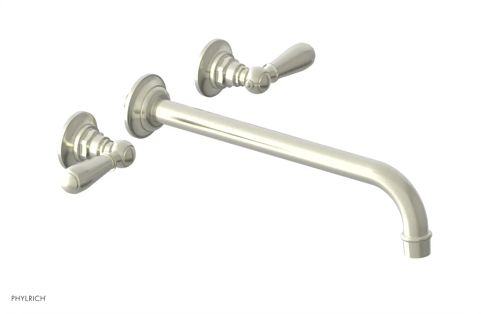Phylrich Jamestown 12" Spout Wall Lavatory Set with Lever Handle by Phylrich