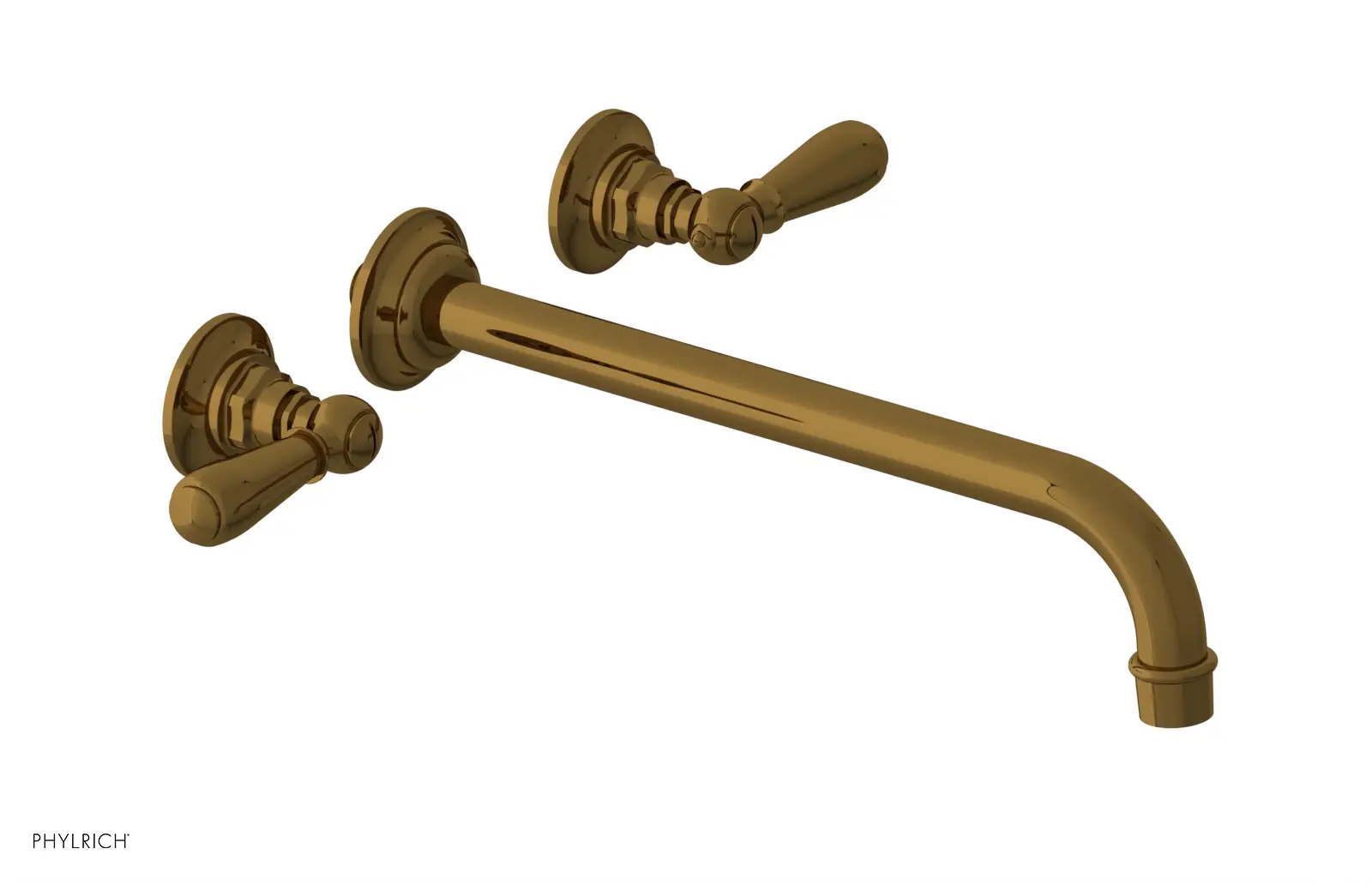 Phylrich Jamestown 12" Spout Wall Tub Set with Lever Handle by Phylrich