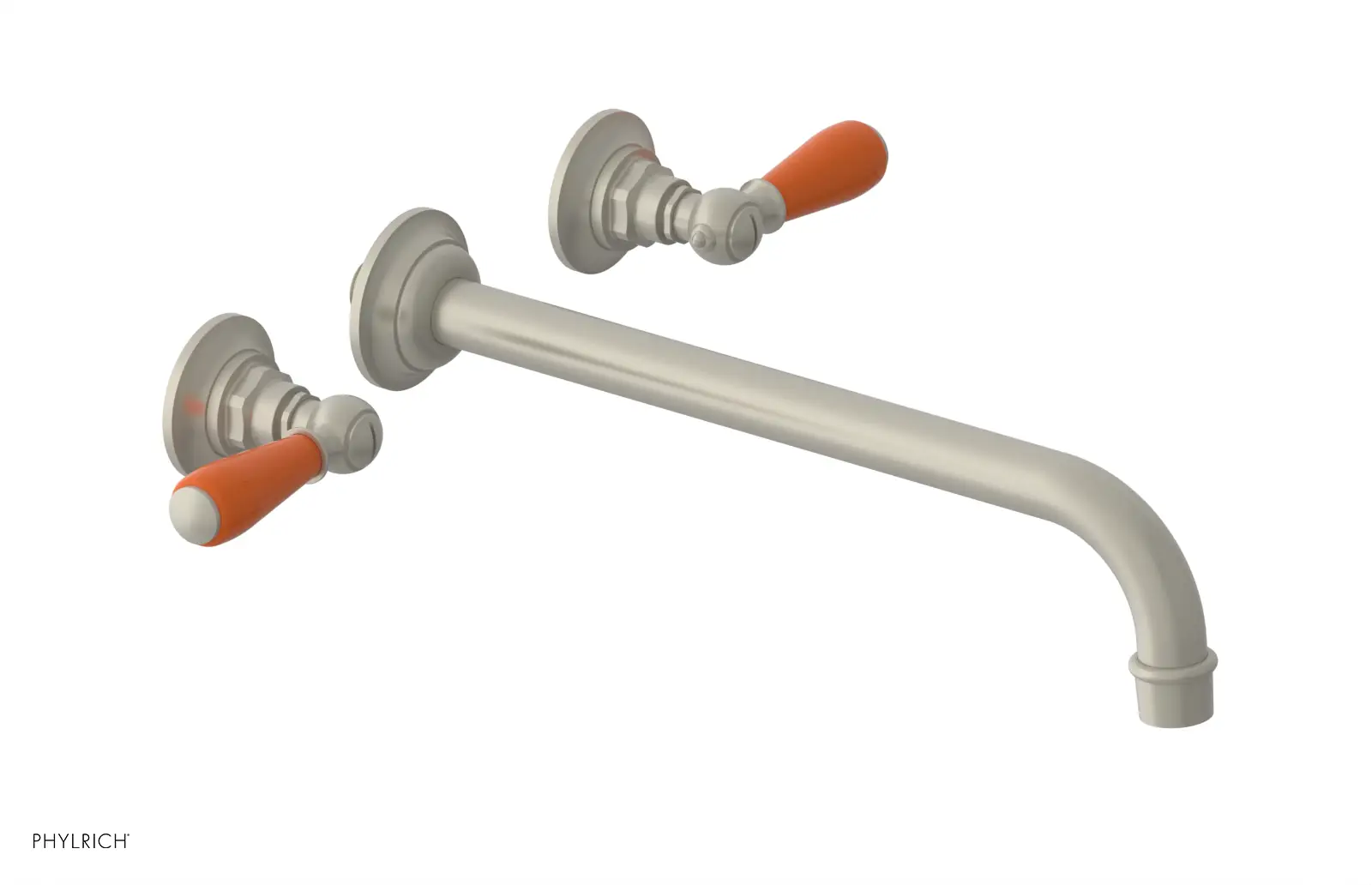 Phylrich Jamestown 12" Spout Wall Lavatory Set with Lever Handle by Phylrich