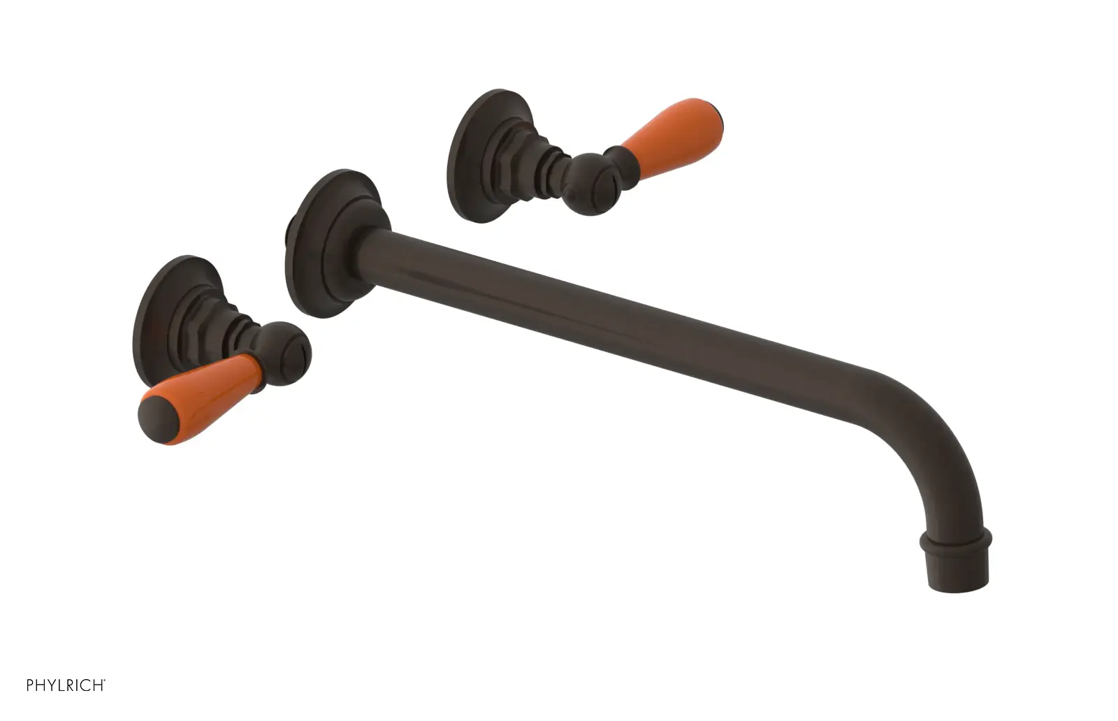 Phylrich Jamestown 12" Spout Wall Lavatory Set with Lever Handle by Phylrich