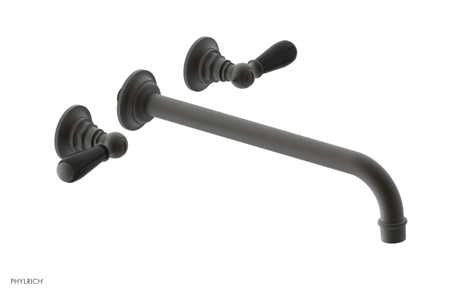 Phylrich Jamestown 12" Spout Wall Lavatory Set with Lever Handle by Phylrich