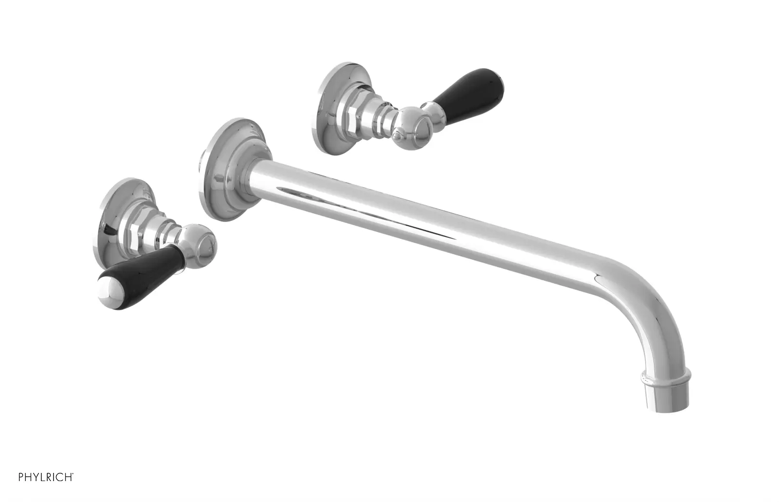 Phylrich Jamestown 12" Spout Wall Lavatory Set with Lever Handle by Phylrich