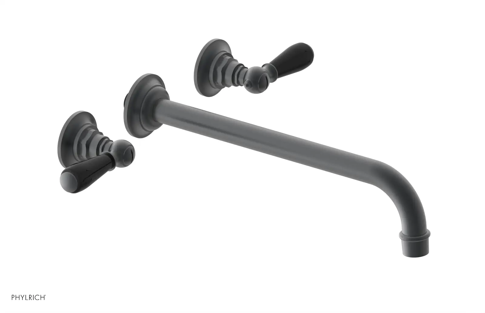 Phylrich Jamestown 12" Spout Wall Lavatory Set with Lever Handle by Phylrich