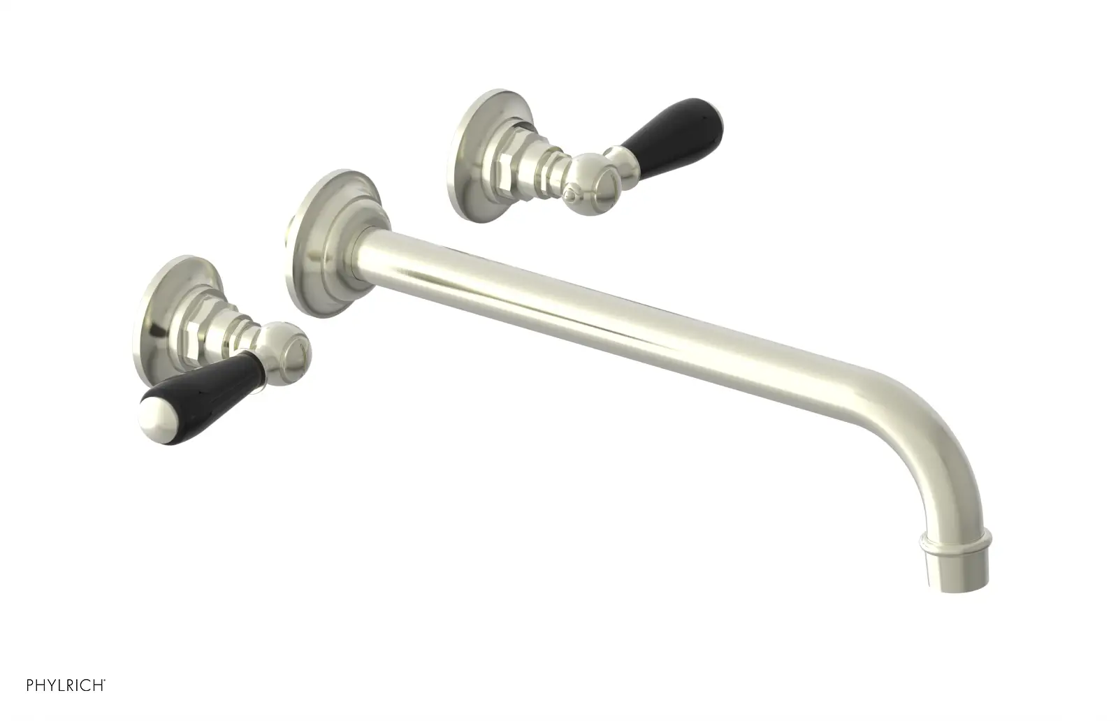 Phylrich Jamestown 12" Spout Wall Lavatory Set with Lever Handle by Phylrich