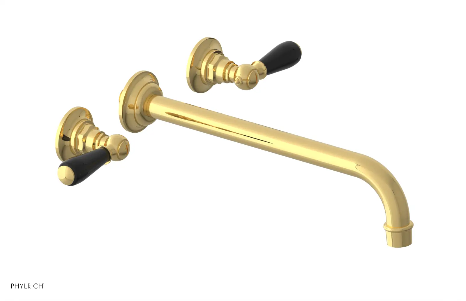 Phylrich Jamestown 12" Spout Wall Lavatory Set with Lever Handle by Phylrich