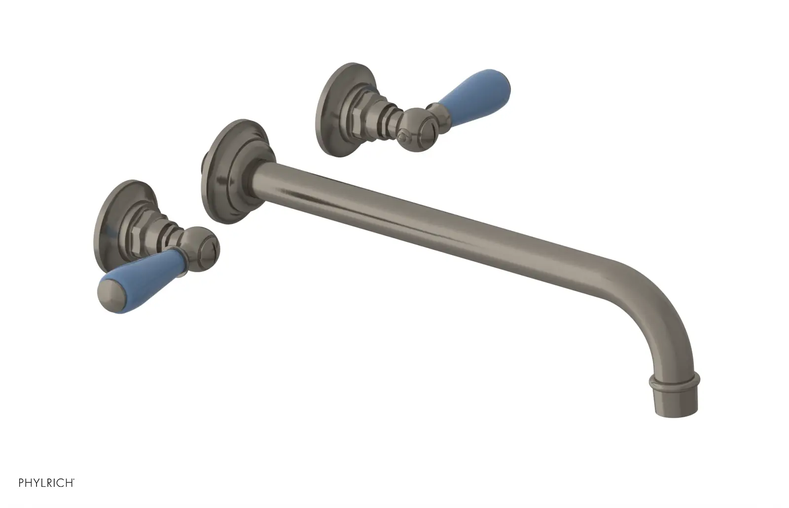 Phylrich Jamestown 12" Spout Wall Lavatory Set with Lever Handle by Phylrich