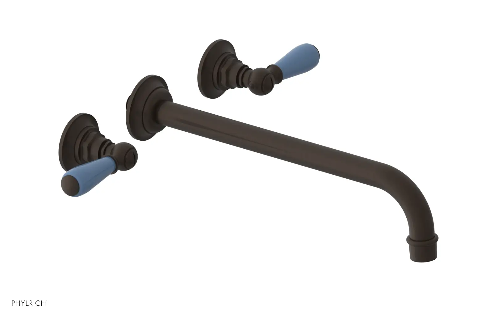Phylrich Jamestown 12" Spout Wall Lavatory Set with Lever Handle by Phylrich