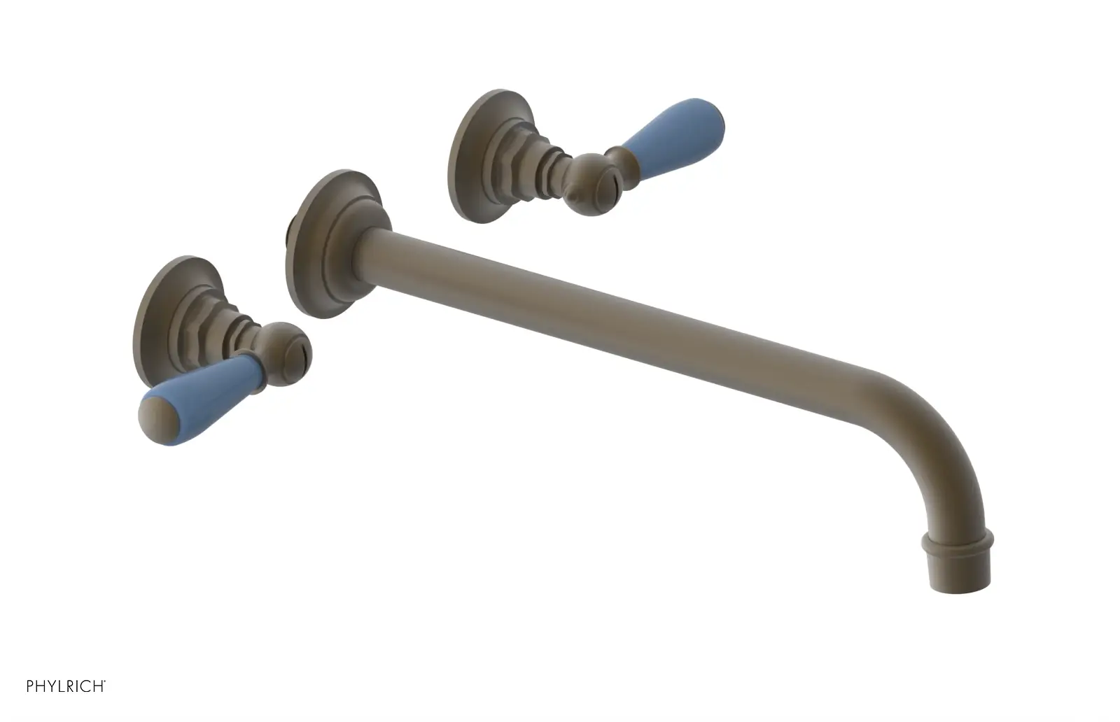 Phylrich Jamestown 12" Spout Wall Lavatory Set with Lever Handle by Phylrich