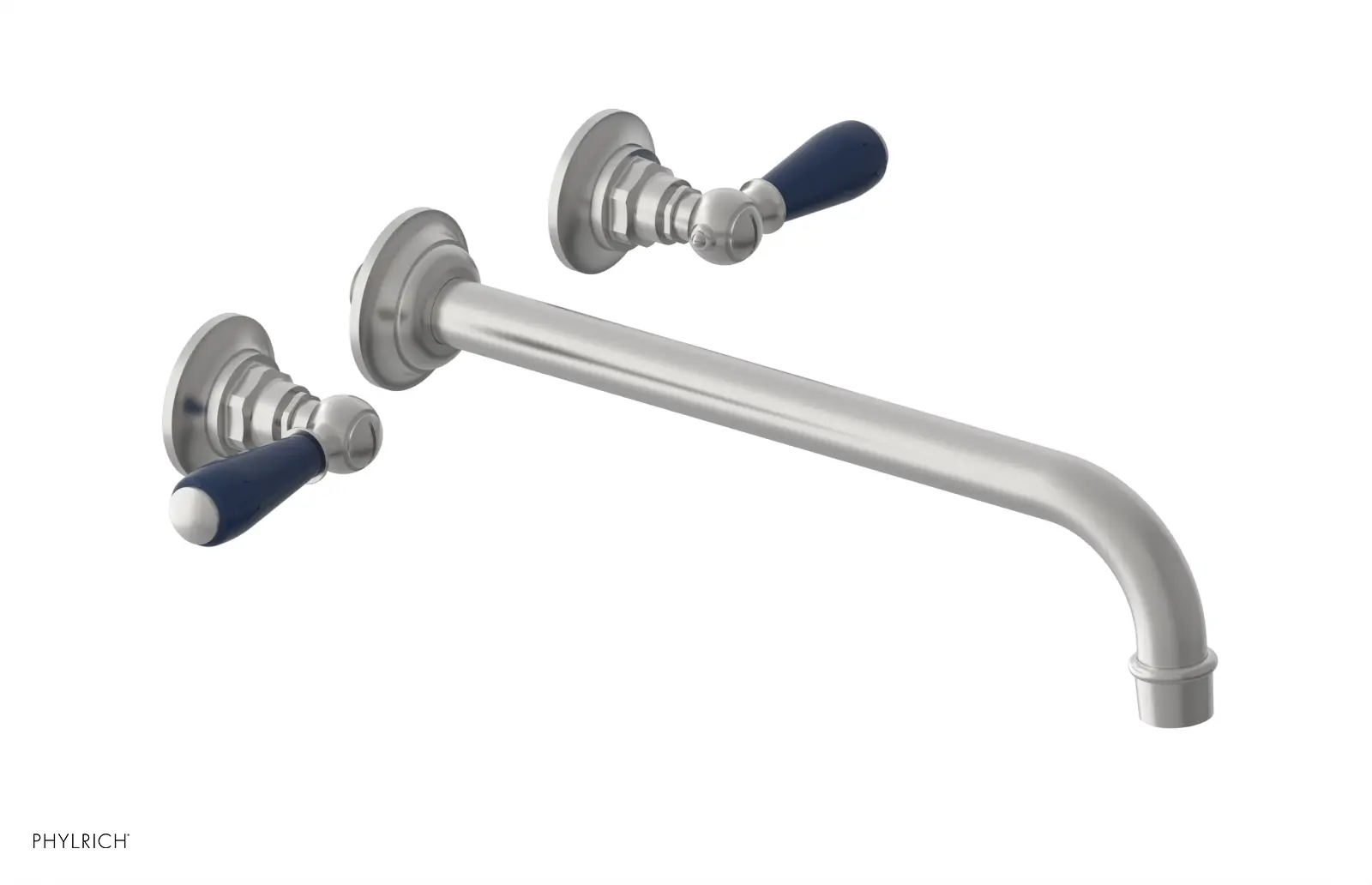 Phylrich Jamestown 12" Spout Wall Lavatory Set with Lever Handle by Phylrich