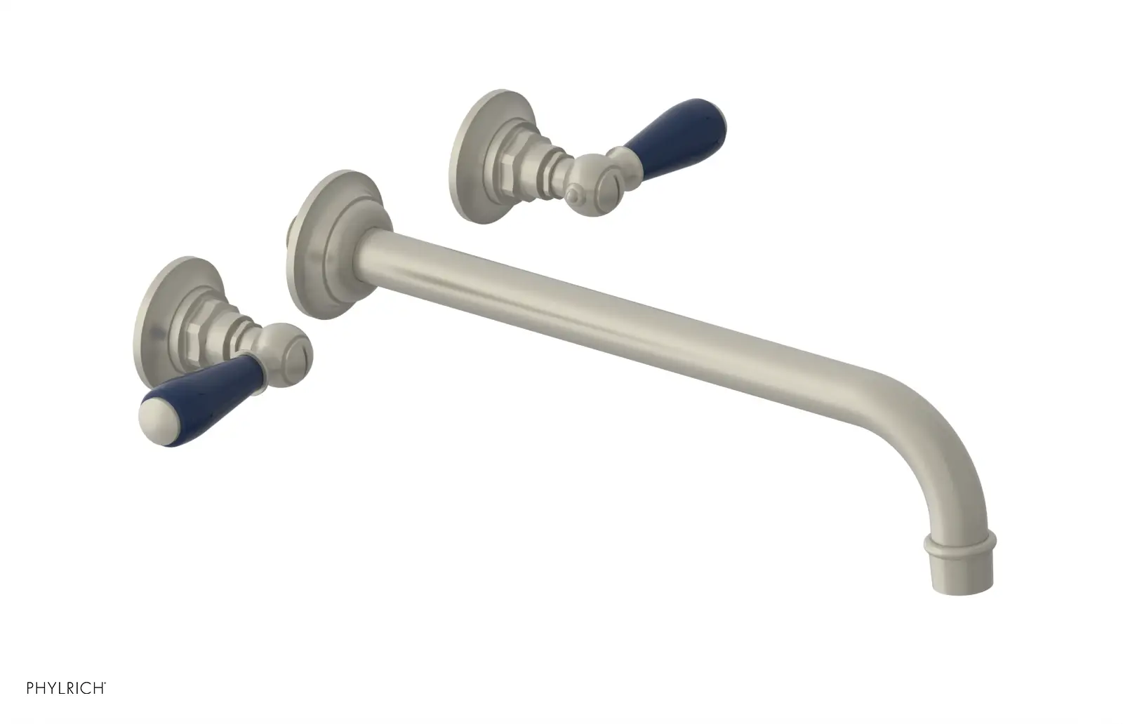 Phylrich Jamestown 12" Spout Wall Lavatory Set with Lever Handle by Phylrich