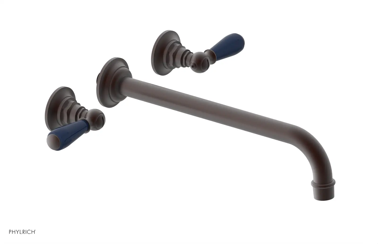 Phylrich Jamestown 12" Spout Wall Lavatory Set with Lever Handle by Phylrich