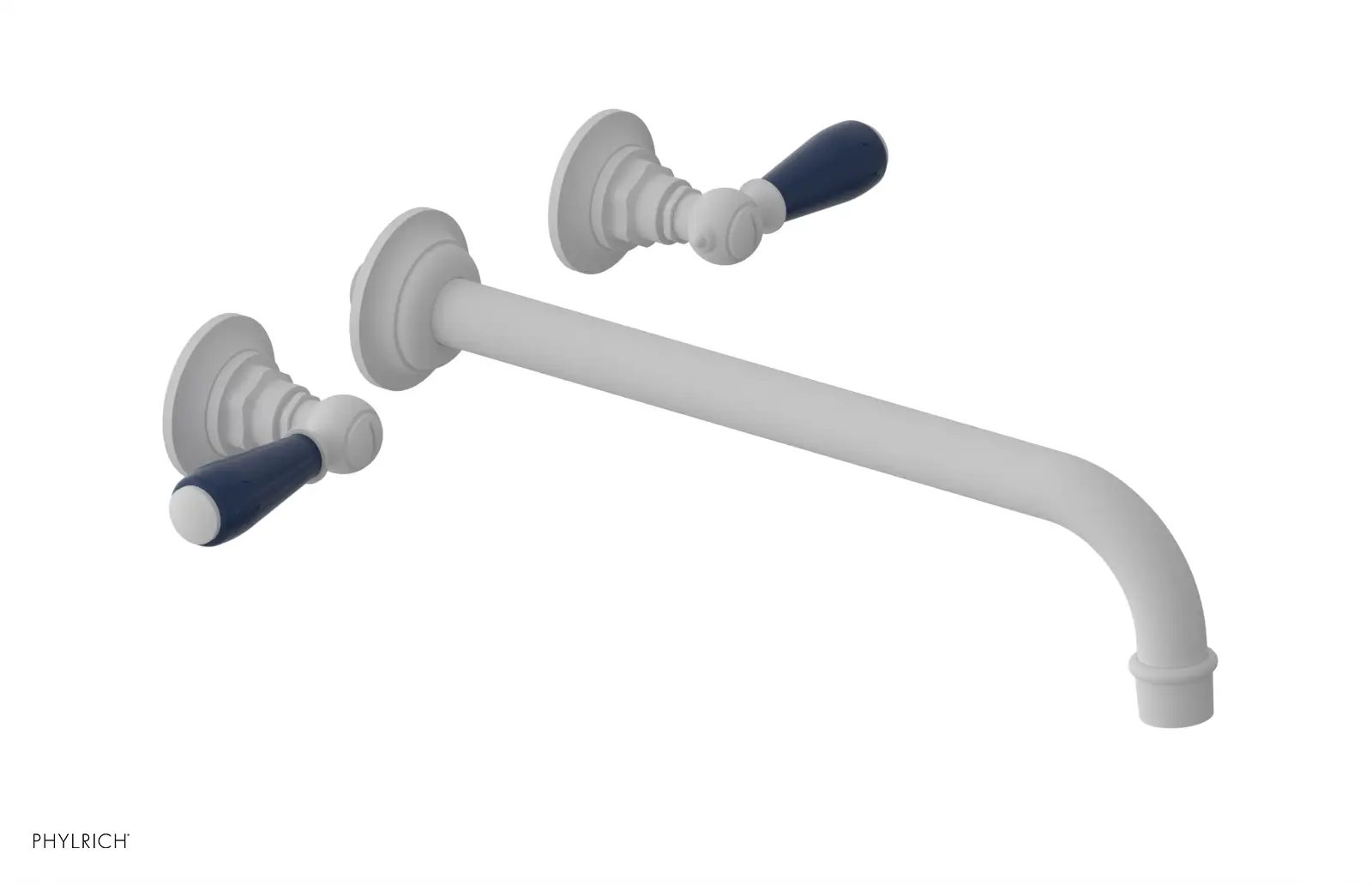 Phylrich Jamestown 12" Spout Wall Lavatory Set with Lever Handle by Phylrich