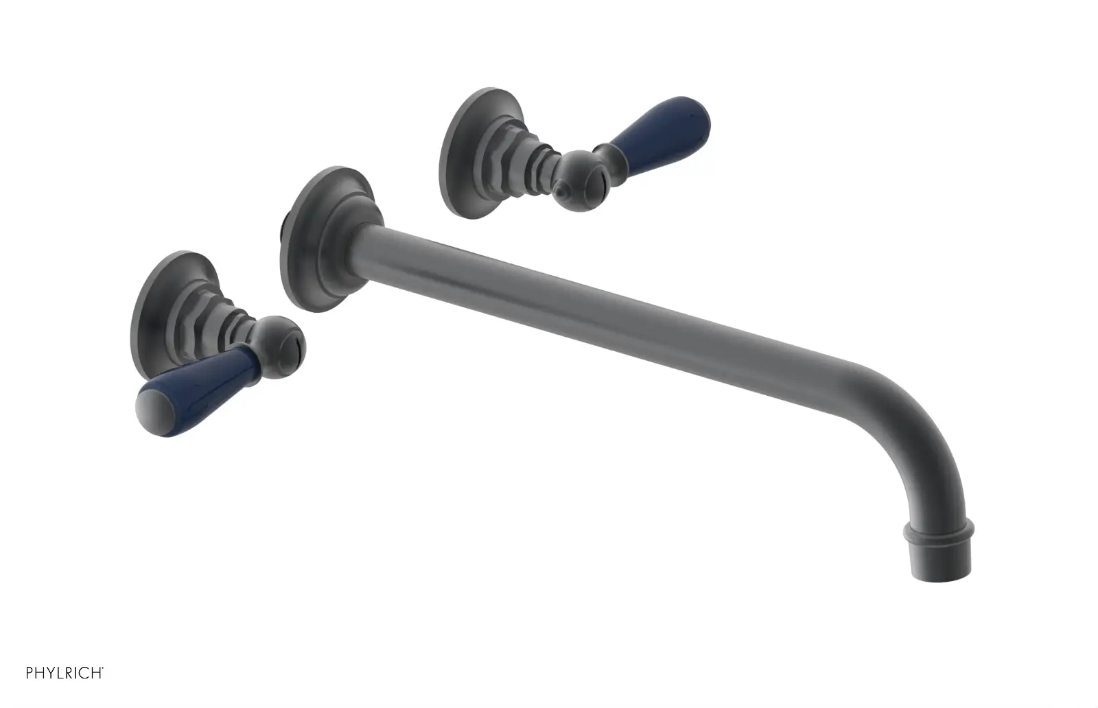 Phylrich Jamestown 12" Spout Wall Lavatory Set with Lever Handle by Phylrich