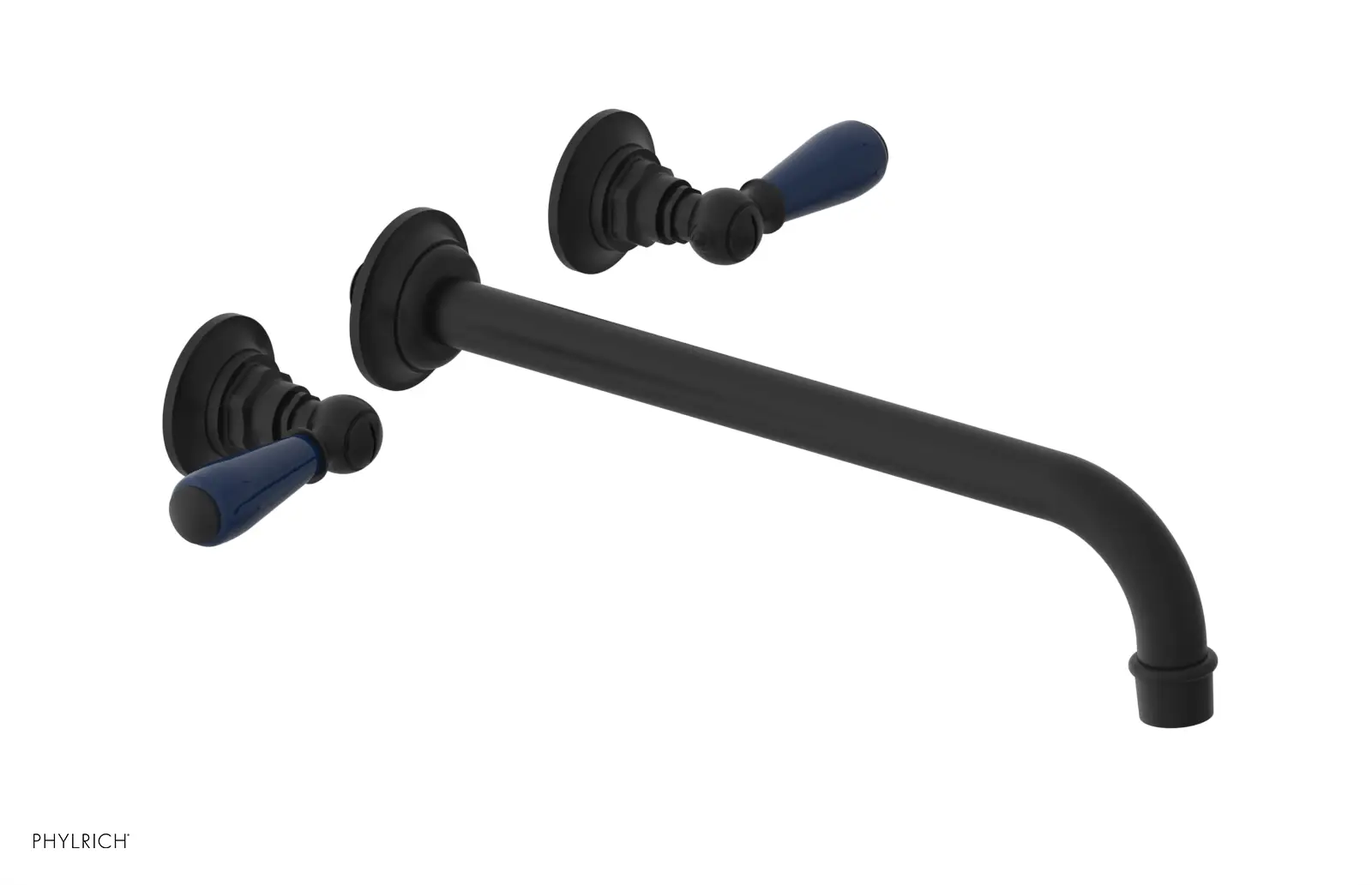 Phylrich Jamestown 12" Spout Wall Lavatory Set with Lever Handle by Phylrich