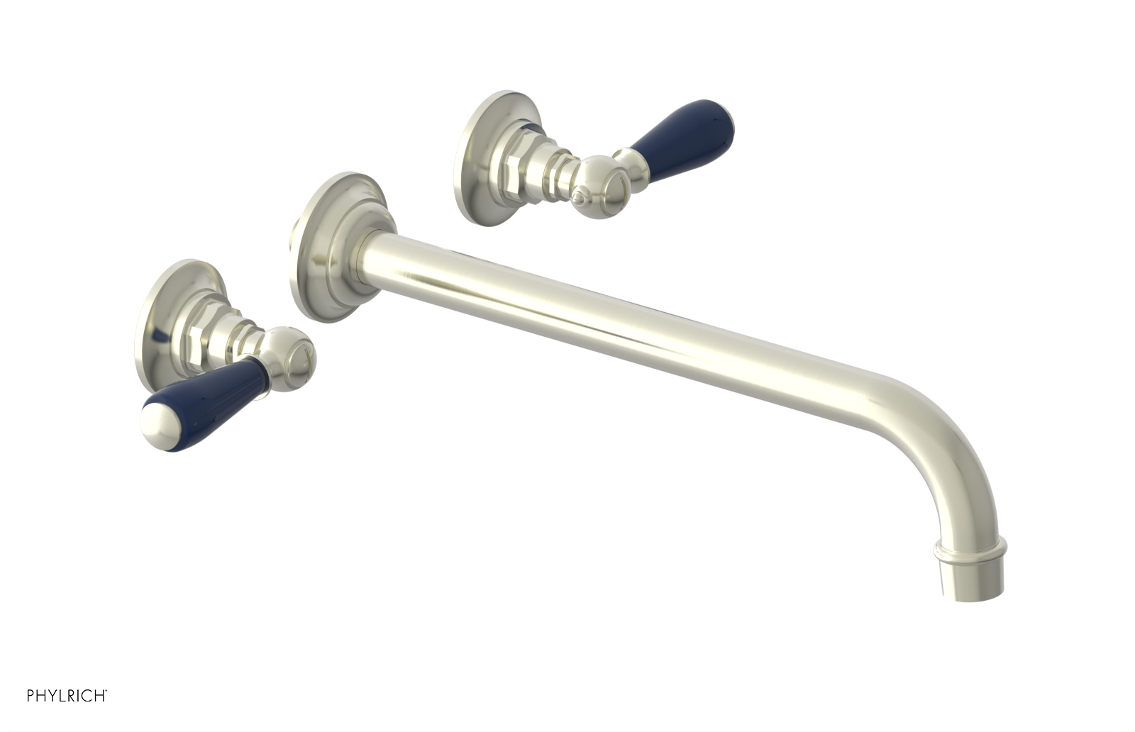 Phylrich Jamestown 12" Spout Wall Lavatory Set with Lever Handle