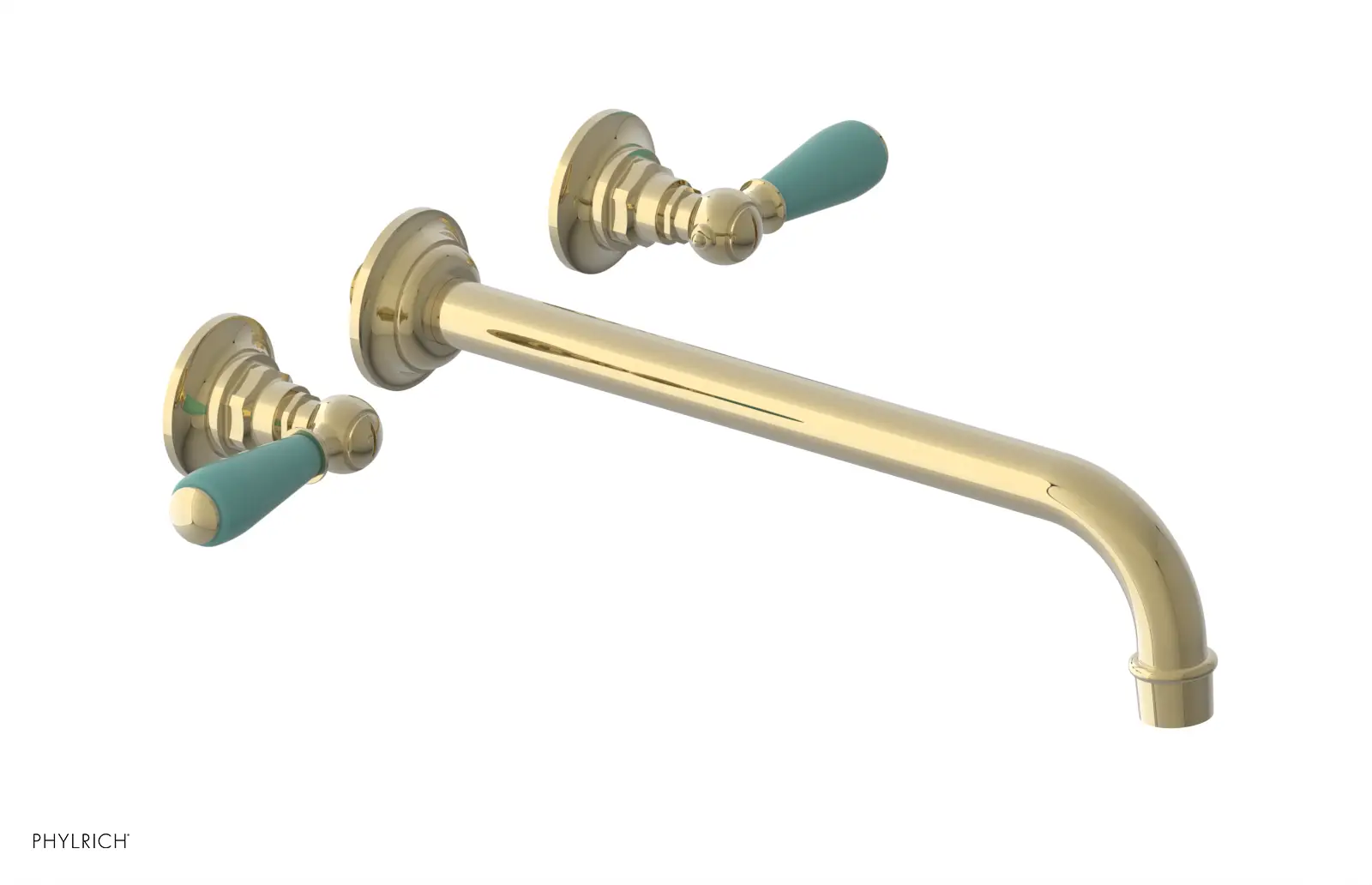Phylrich Jamestown 12" Spout Wall Lavatory Set with Lever Handle by Phylrich