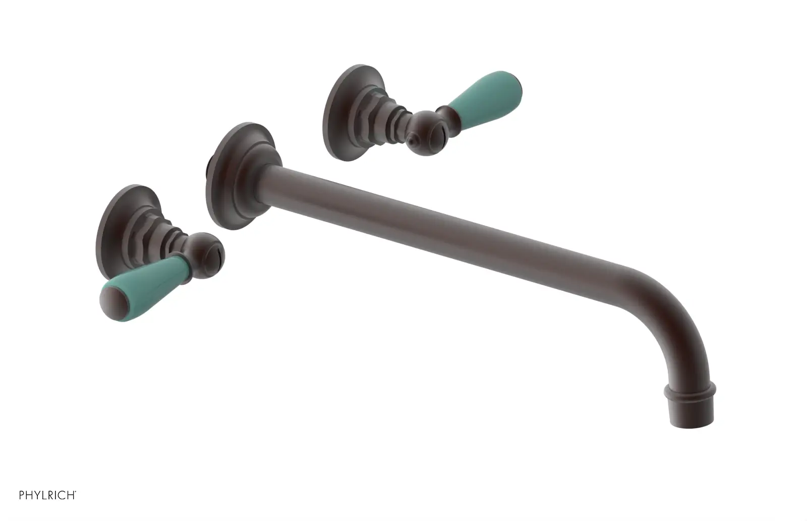 Phylrich Jamestown 12" Spout Wall Lavatory Set with Lever Handle by Phylrich