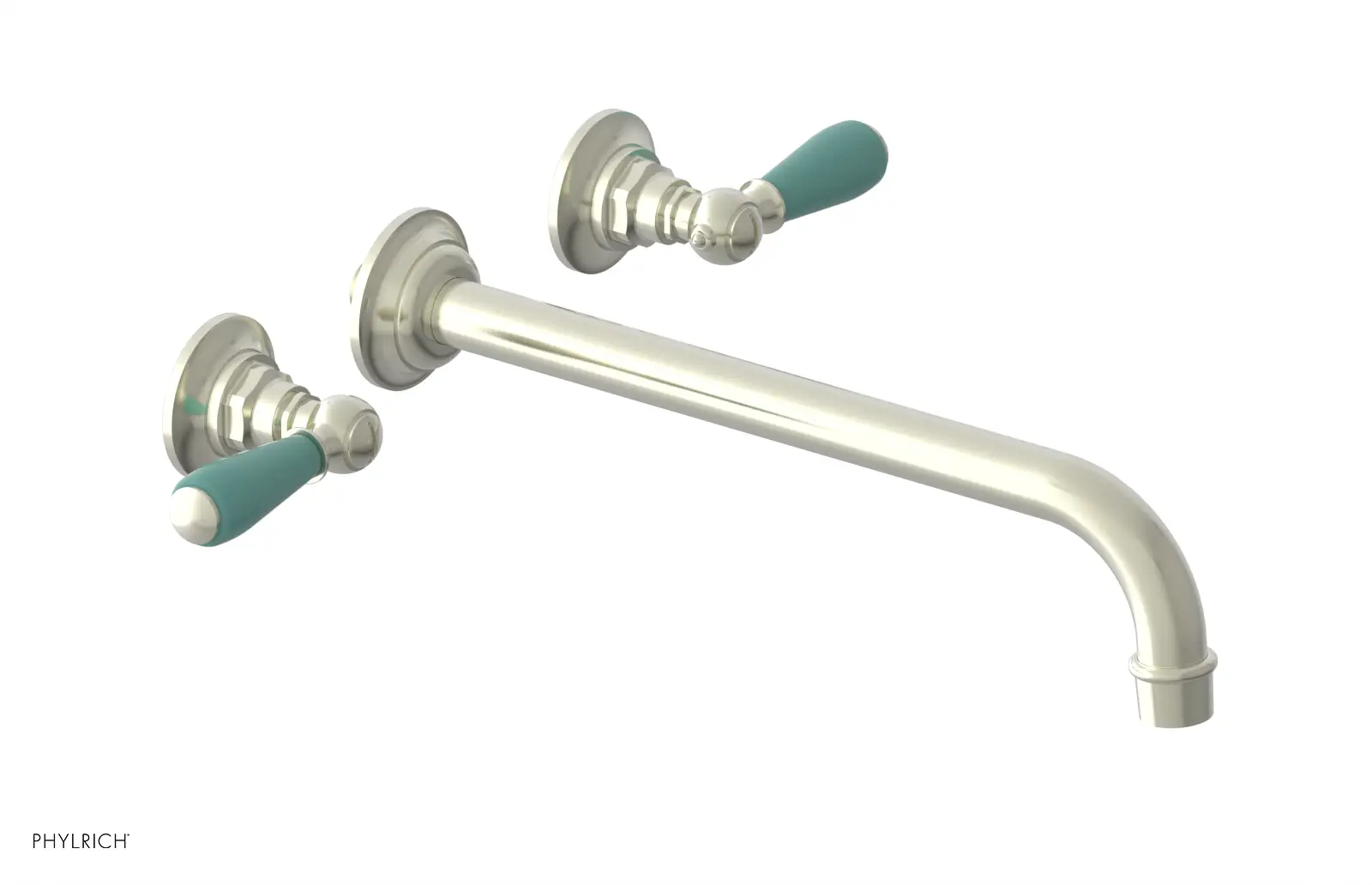Phylrich Jamestown 12" Spout Wall Lavatory Set with Lever Handle by Phylrich