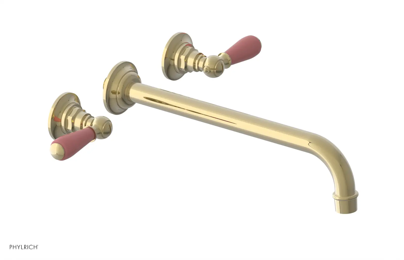 Phylrich Jamestown 12" Spout Wall Lavatory Set with Lever Handle by Phylrich