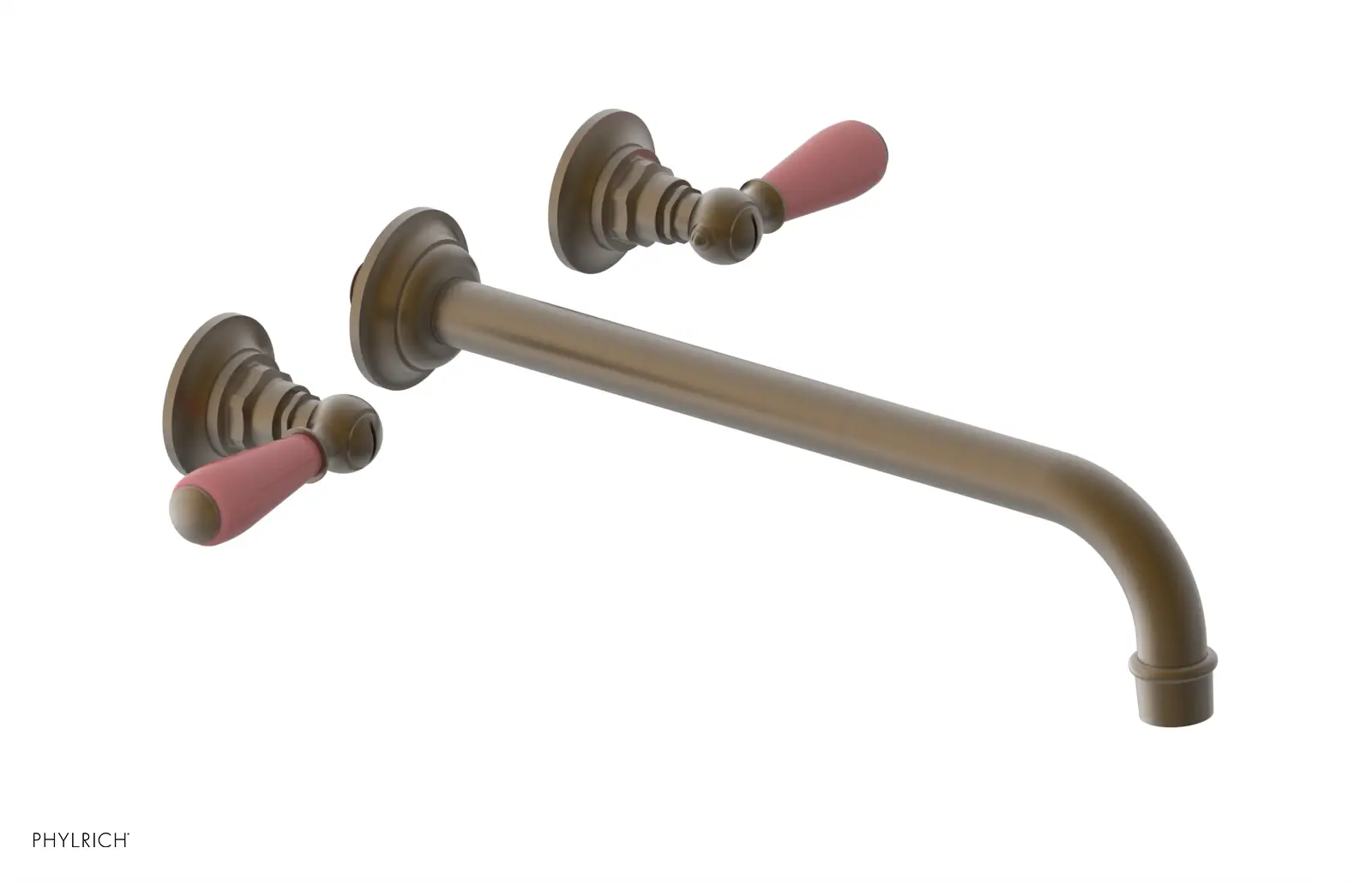 Phylrich Jamestown 12" Spout Wall Lavatory Set with Lever Handle by Phylrich