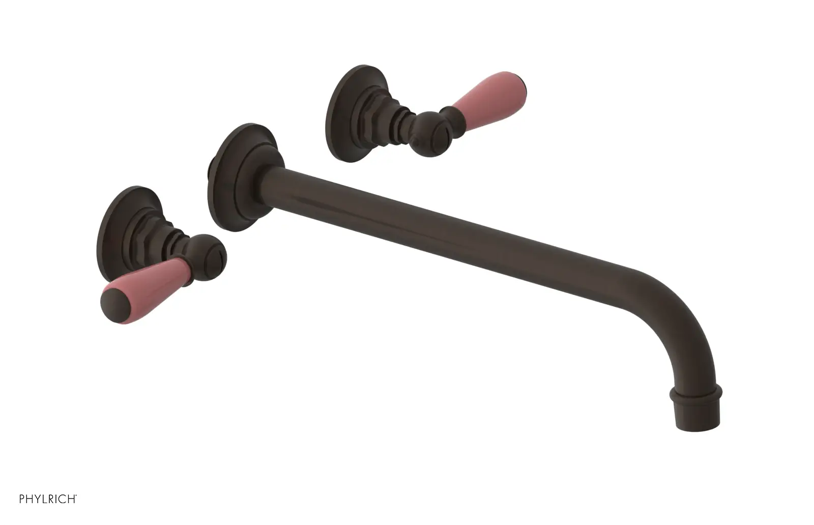 Phylrich Jamestown 12" Spout Wall Lavatory Set with Lever Handle by Phylrich