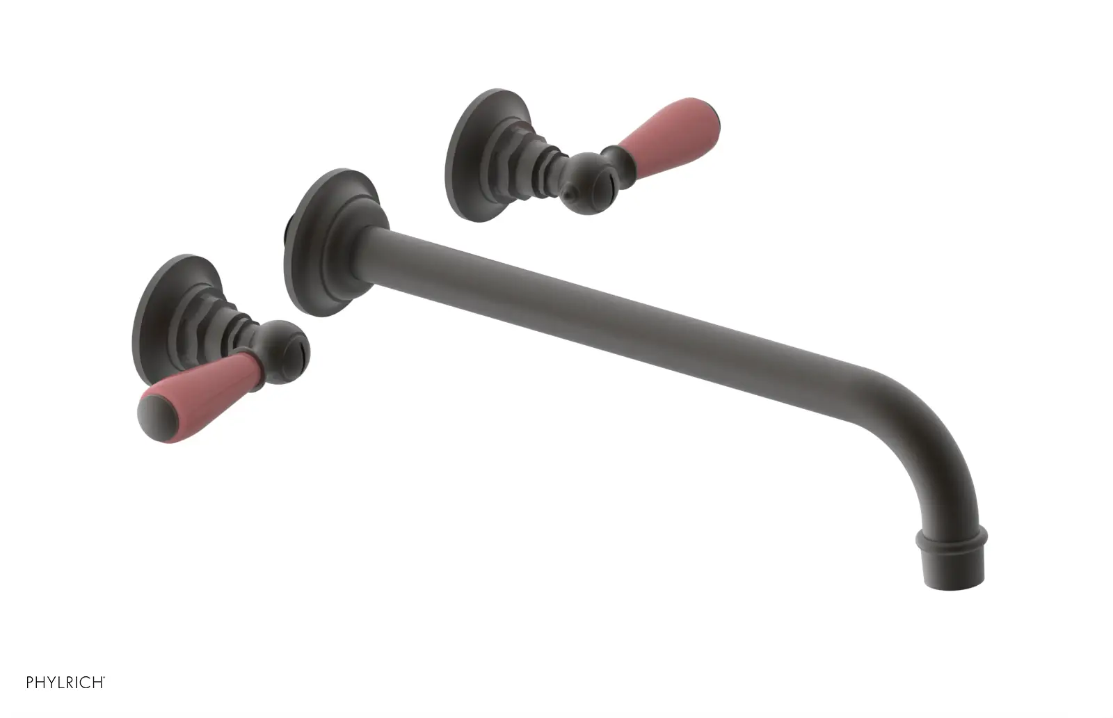 Phylrich Jamestown 12" Spout Wall Lavatory Set with Lever Handle by Phylrich