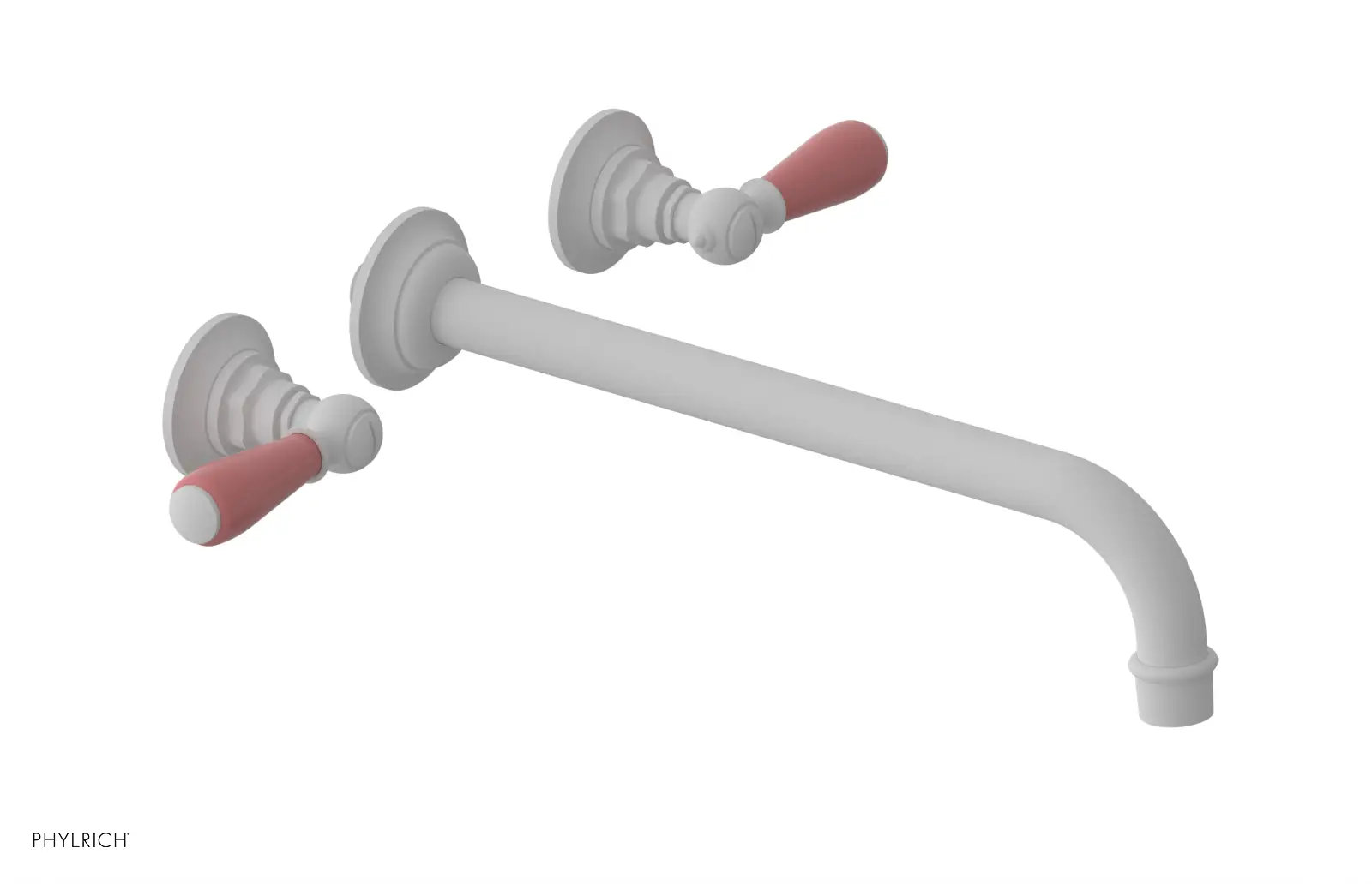 Phylrich Jamestown 12" Spout Wall Lavatory Set with Lever Handle by Phylrich