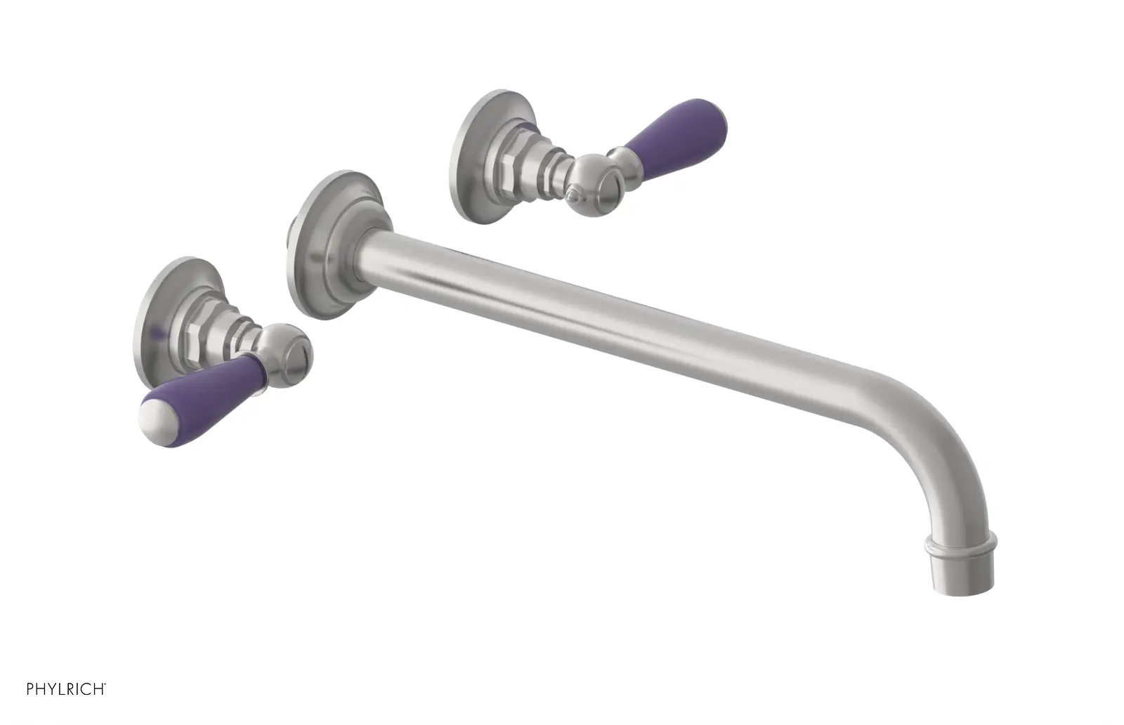 Phylrich Jamestown 12" Spout Wall Lavatory Set with Lever Handle by Phylrich