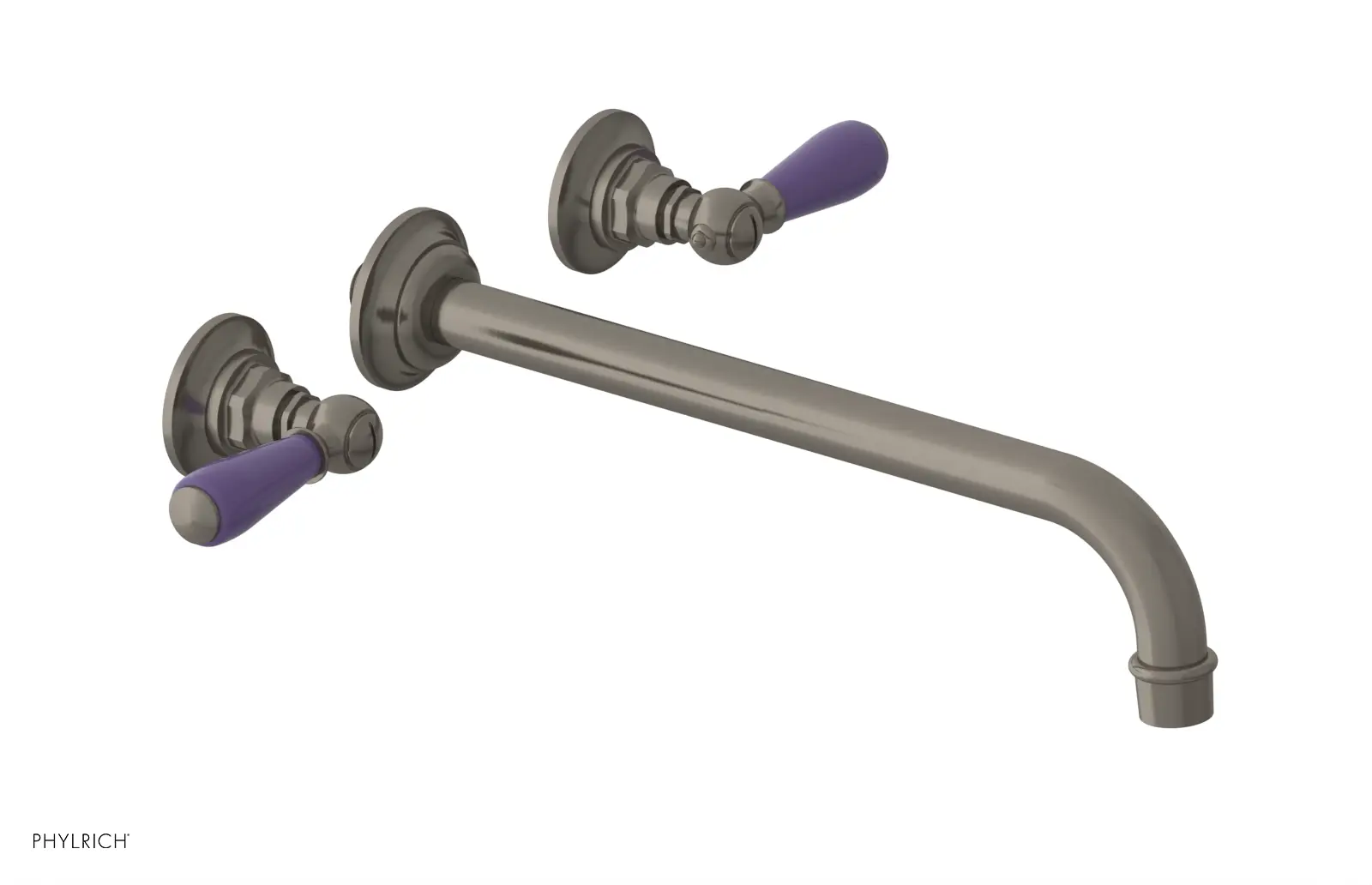 Phylrich Jamestown 12" Spout Wall Lavatory Set with Lever Handle by Phylrich