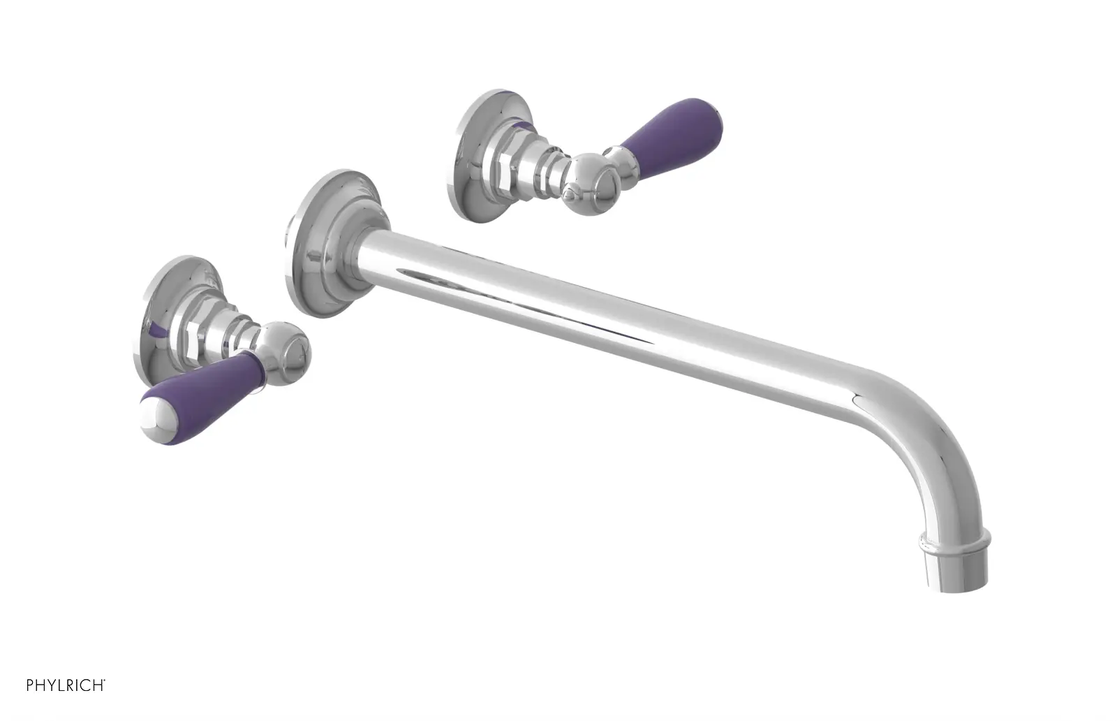 Phylrich Jamestown 12" Spout Wall Lavatory Set with Lever Handle by Phylrich