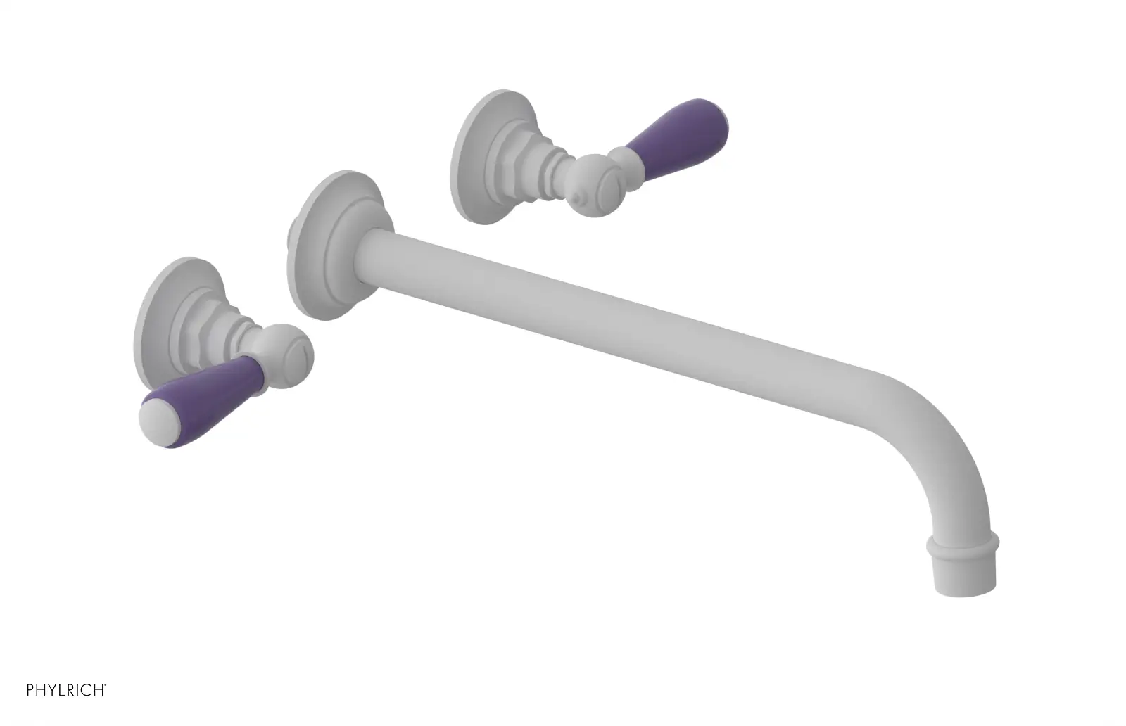 Phylrich Jamestown 12" Spout Wall Lavatory Set with Lever Handle by Phylrich