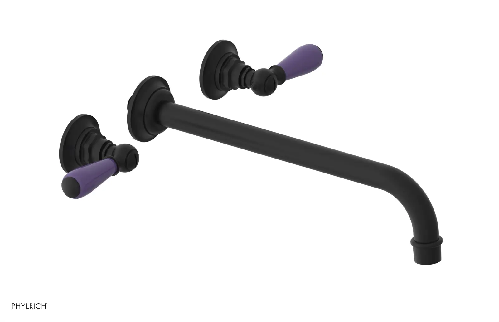 Phylrich Jamestown 12" Spout Wall Lavatory Set with Lever Handle by Phylrich