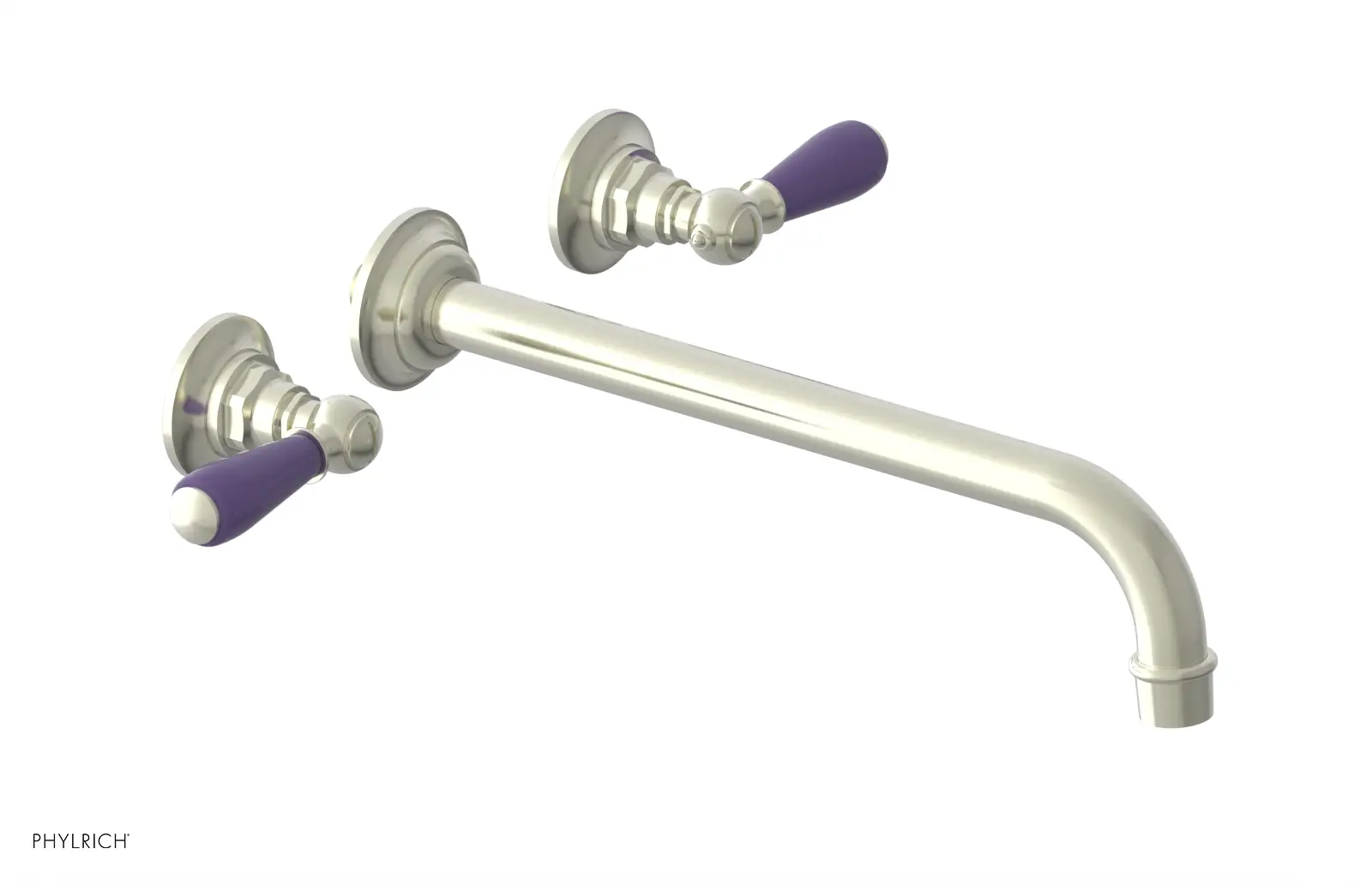 Phylrich Jamestown 12" Spout Wall Lavatory Set with Lever Handle by Phylrich