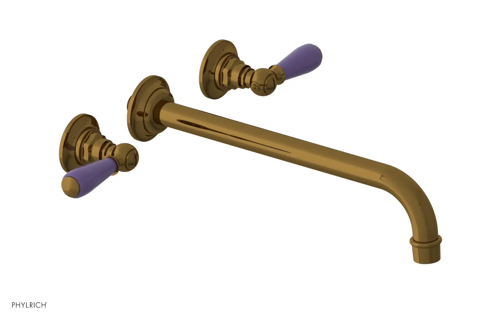 Phylrich Jamestown 12" Spout Wall Lavatory Set with Lever Handle by Phylrich