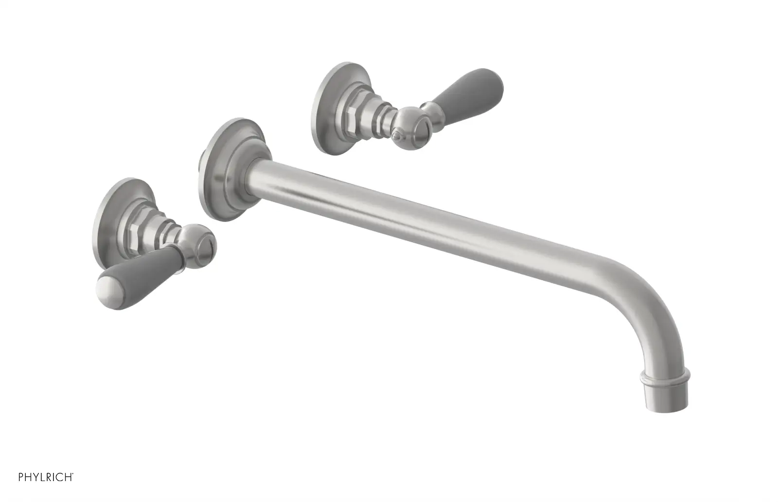 Phylrich Jamestown 12" Spout Wall Lavatory Set with Lever Handle by Phylrich