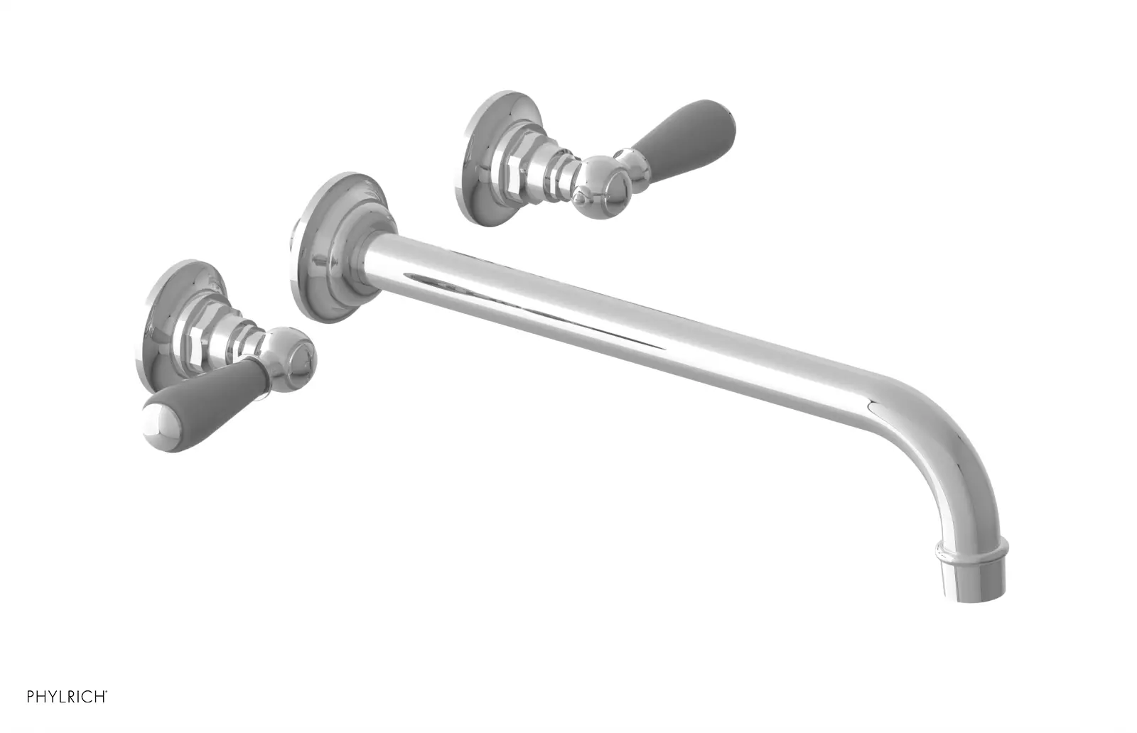 Phylrich Jamestown 12" Spout Wall Lavatory Set with Lever Handle by Phylrich