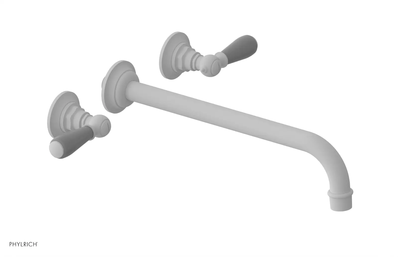 Phylrich Jamestown 12" Spout Wall Lavatory Set with Lever Handle by Phylrich