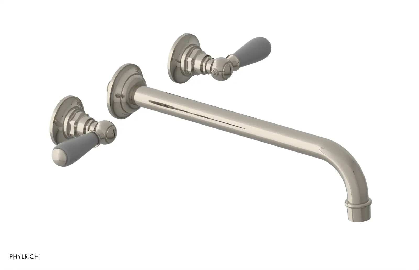 Phylrich Jamestown 12" Spout Wall Lavatory Set with Lever Handle by Phylrich