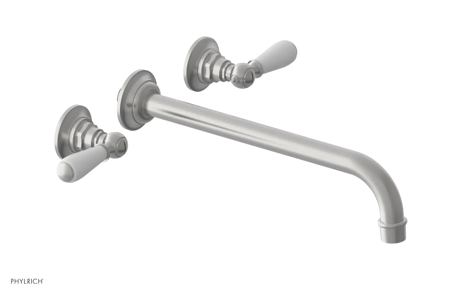 Phylrich Jamestown 12" Spout Wall Lavatory Set with Lever Handle by Phylrich