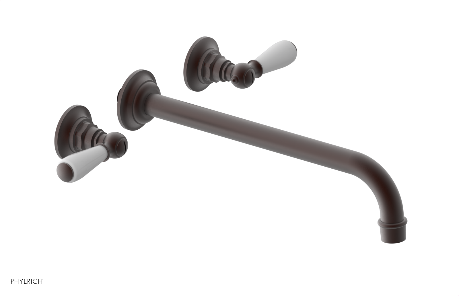 Phylrich Jamestown 12" Spout Wall Tub Set with Lever Handle