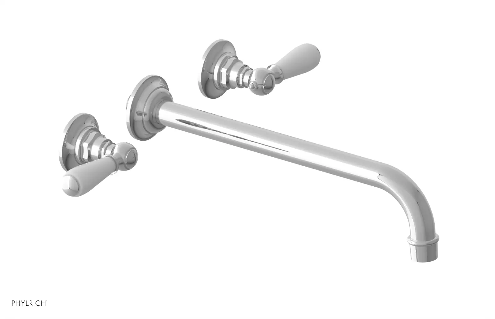 Phylrich Jamestown 12" Spout Wall Lavatory Set with Lever Handle by Phylrich