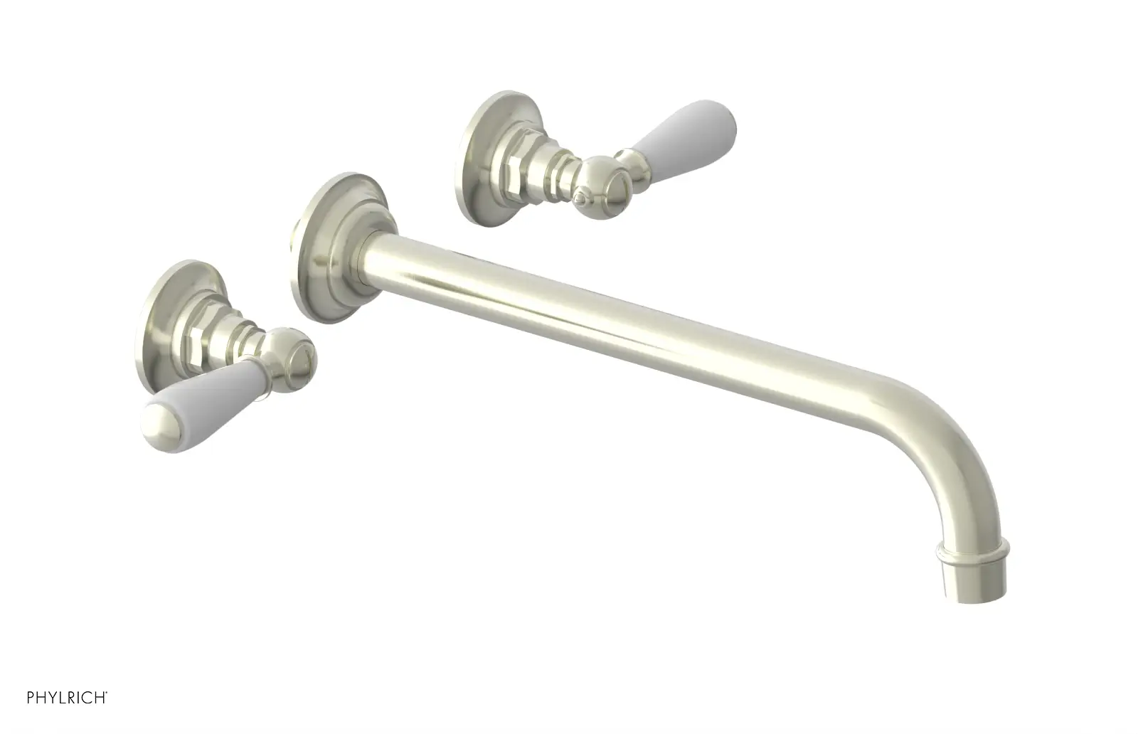 Phylrich Jamestown 12" Spout Wall Lavatory Set with Lever Handle by Phylrich