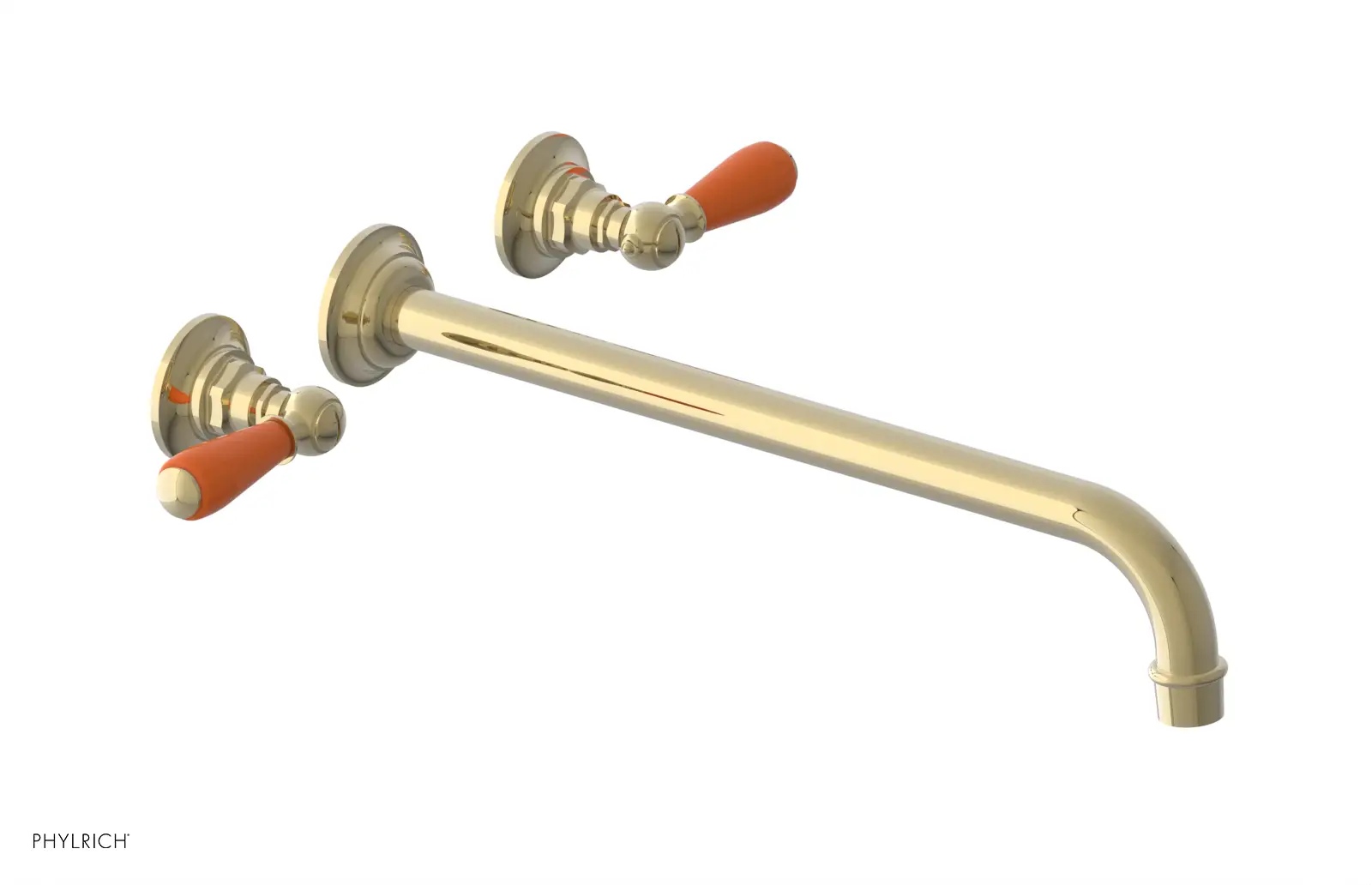 Phylrich Jamestown 14" Spout Wall Tub Set with Lever Handle by Phylrich