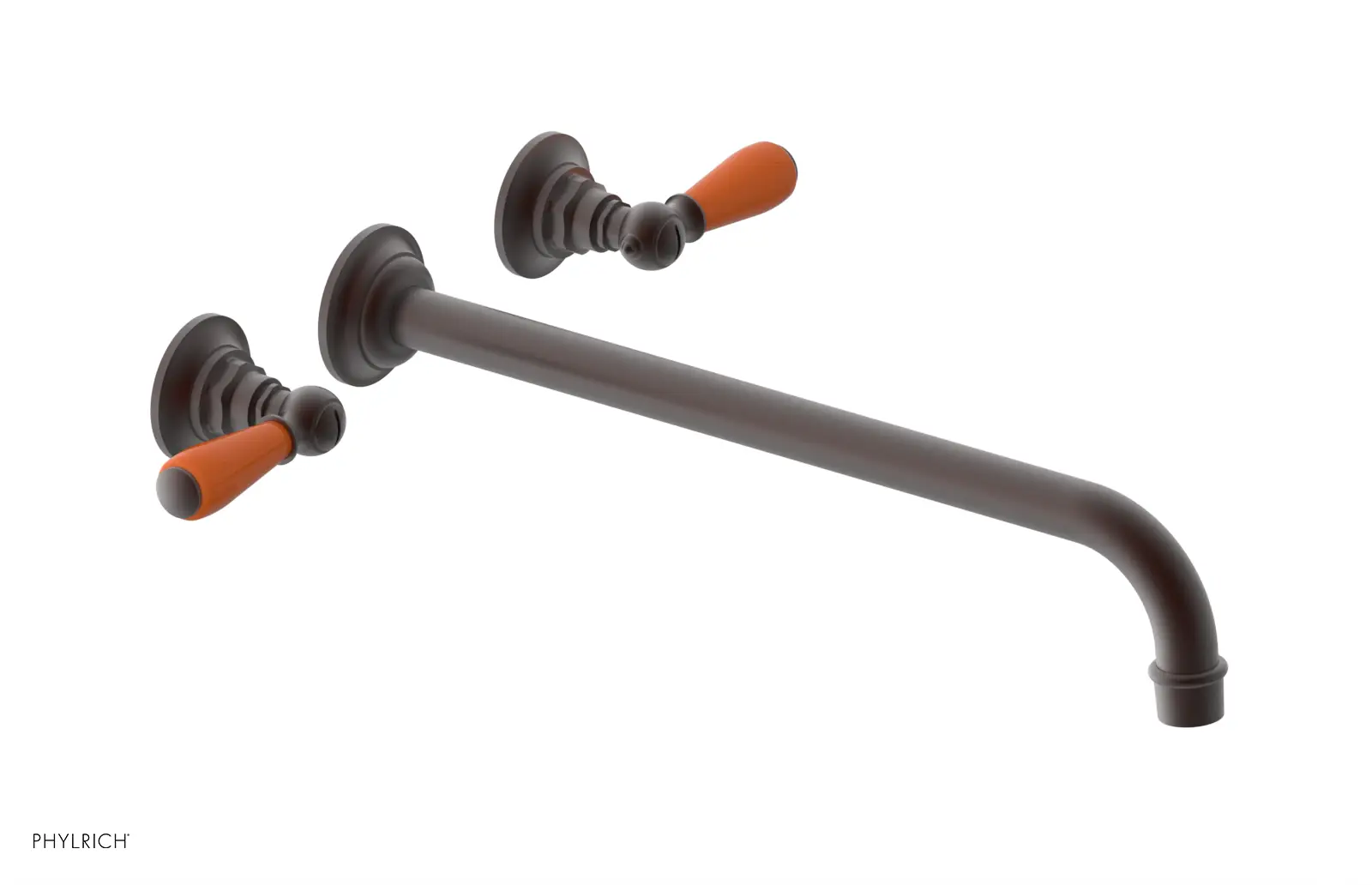 Phylrich Jamestown 14" Spout Wall Tub Set with Lever Handle by Phylrich