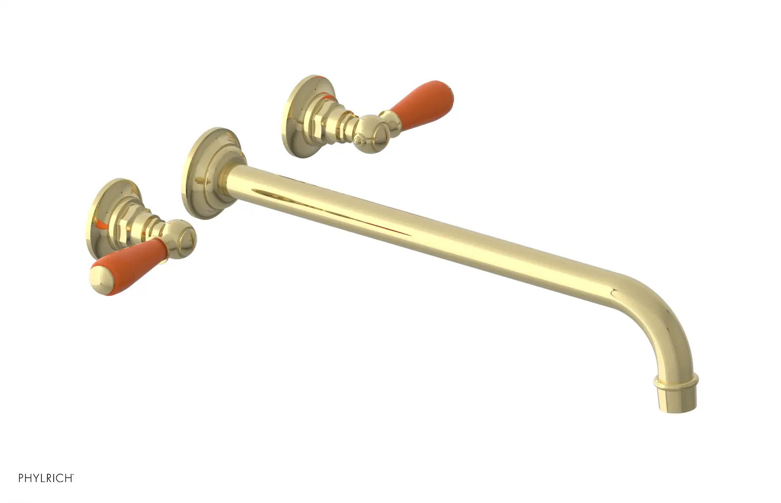 Phylrich Jamestown 14" Spout Wall Lavatory Set with Lever Handle by Phylrich