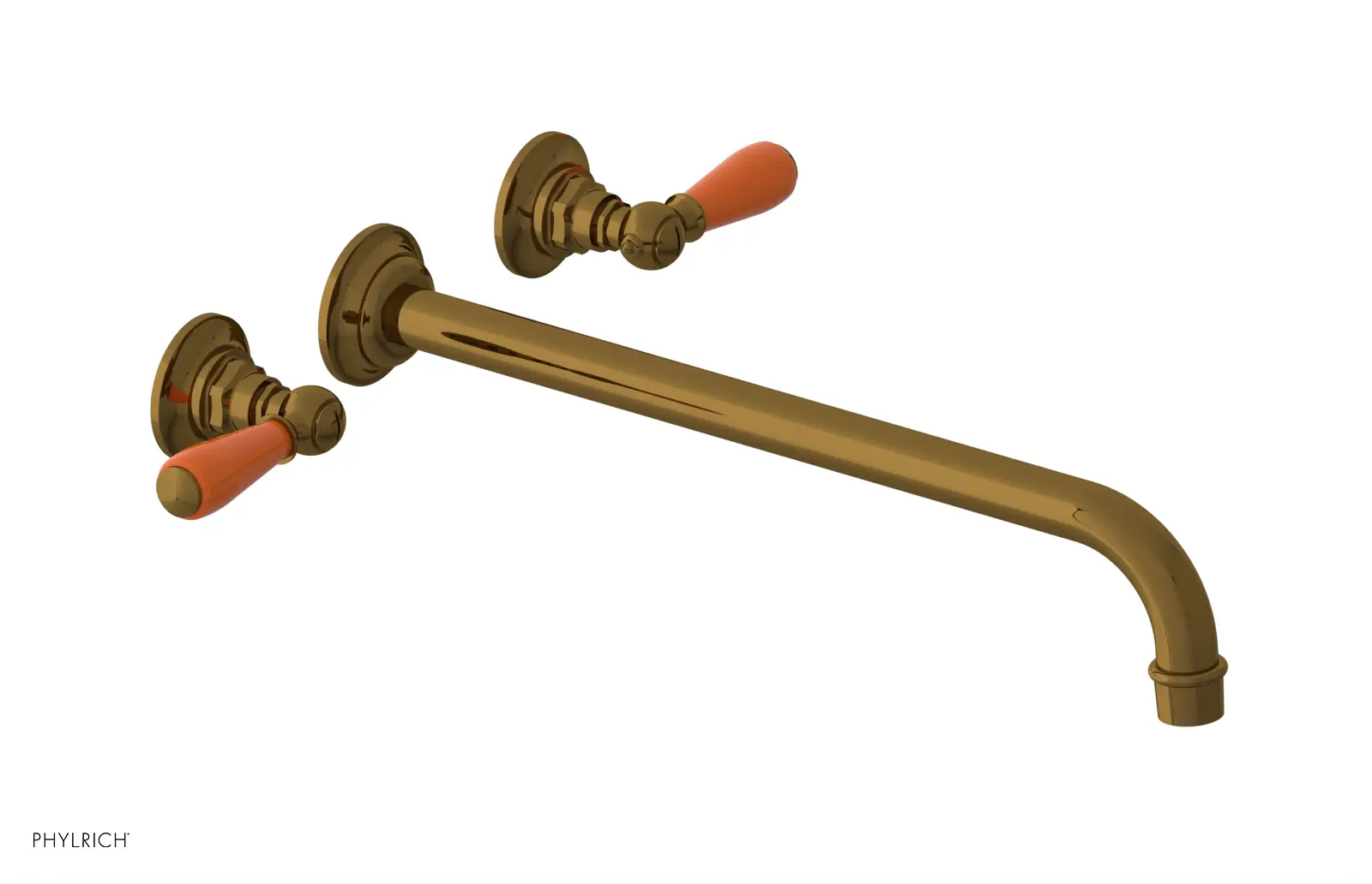 Phylrich Jamestown 14" Spout Wall Tub Set with Lever Handle by Phylrich