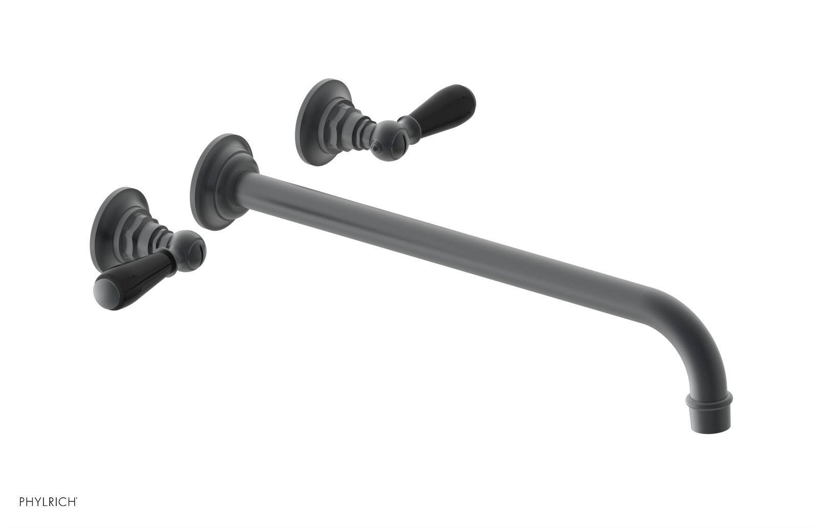 Phylrich Jamestown 14" Spout Wall Lavatory Set with Lever Handle by Phylrich