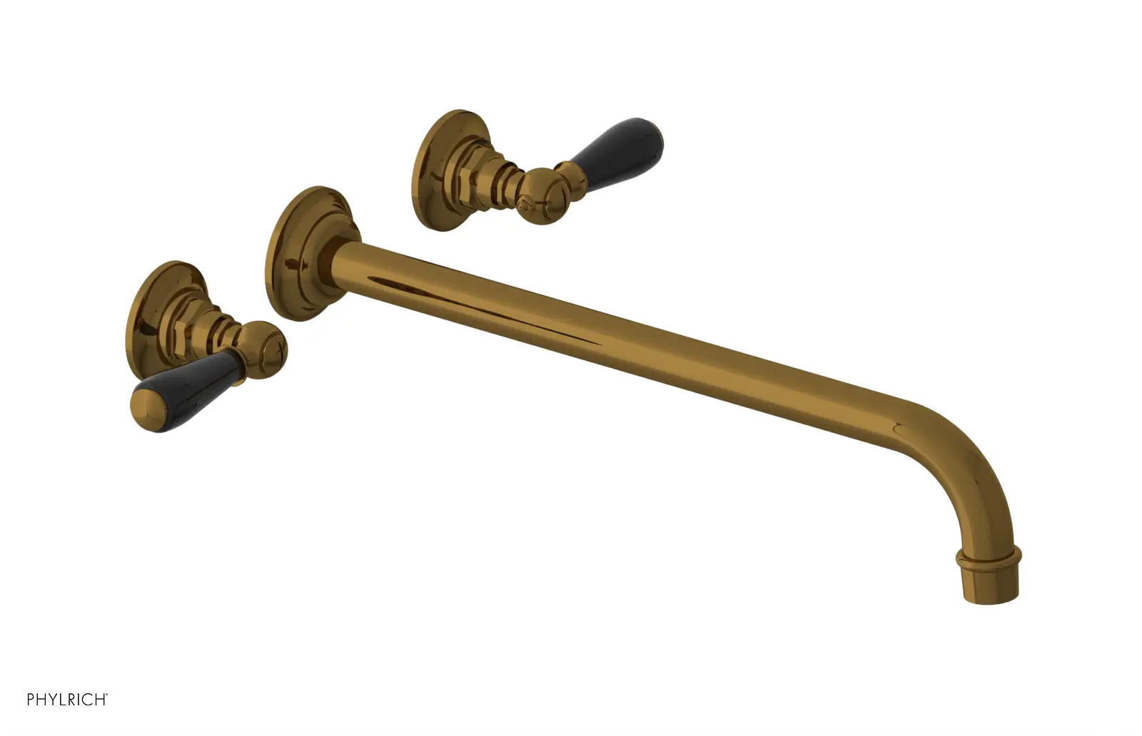 Phylrich Jamestown 14" Spout Wall Lavatory Set with Lever Handle by Phylrich