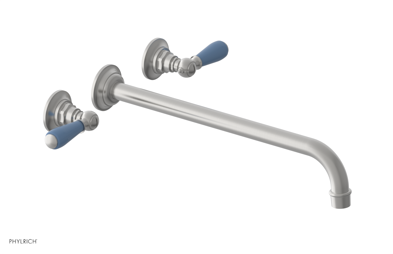 Phylrich Jamestown 14" Spout Wall Lavatory Set with Lever Handle by Phylrich