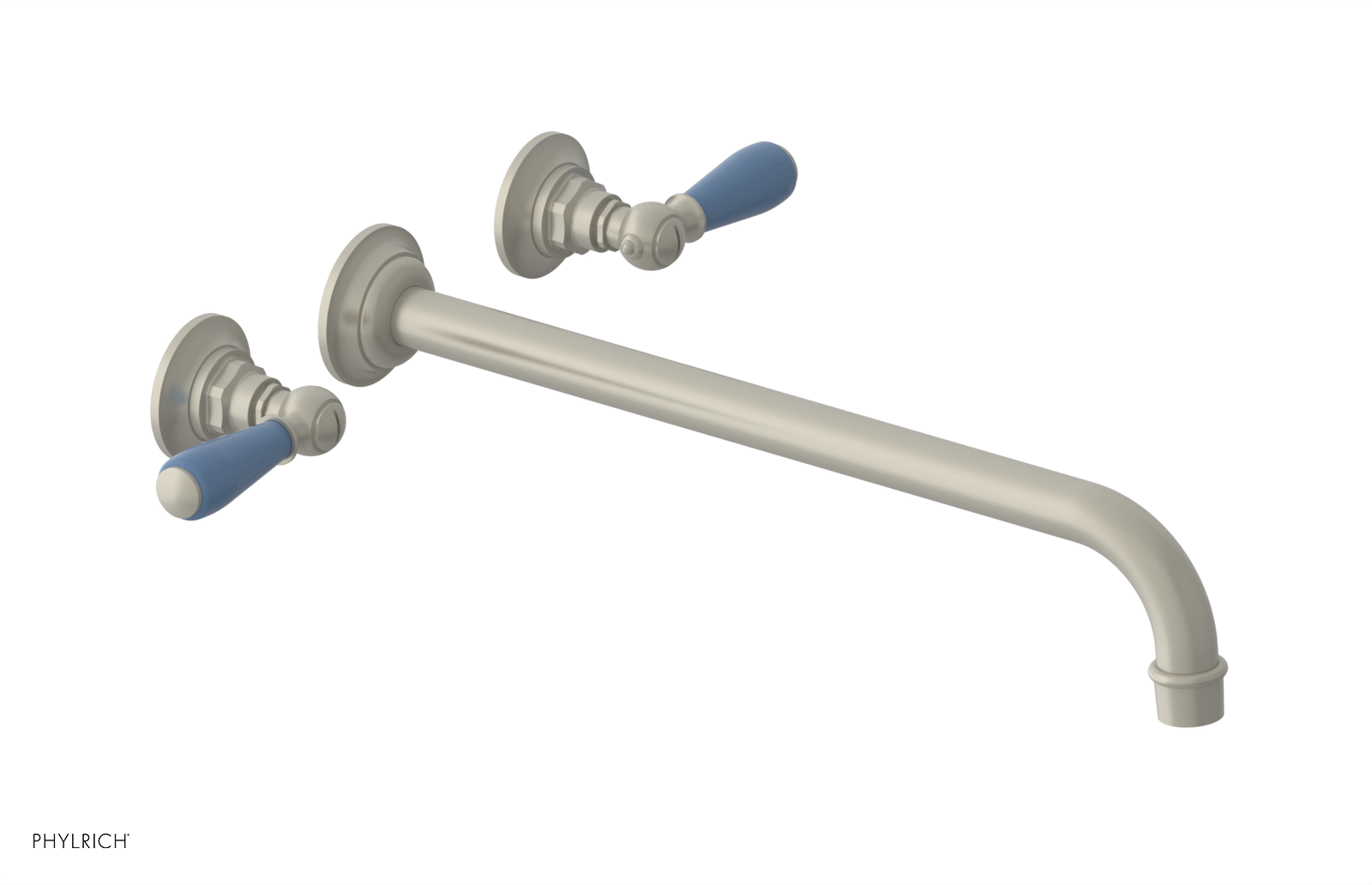 Phylrich Jamestown 14" Spout Wall Lavatory Set with Lever Handle by Phylrich